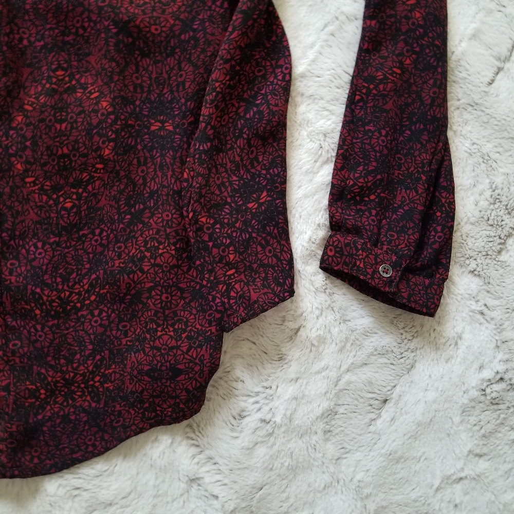 Ecote Raspberry Red Black Cut Out Collar Size S - Picture 3 of 10